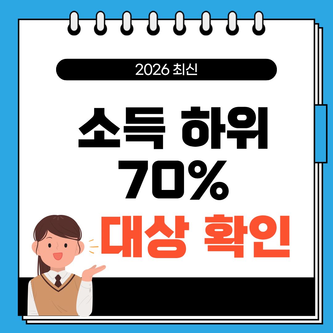 소득 하위 70% 대상 확인